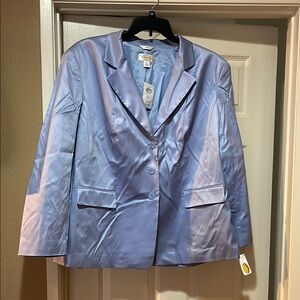 Talbots Blue Blazer Elegant Satin Finish